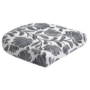 The Company Store Sunbrella Contoured Chair Cushion,Navy Floral, 20” x 20”, NWT!